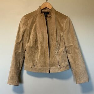 Valerie Stevens Tan Suede Women's Leather Jacket